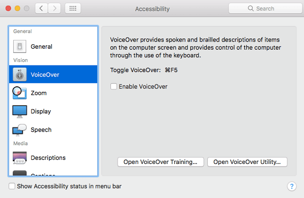 screen reader for mac
